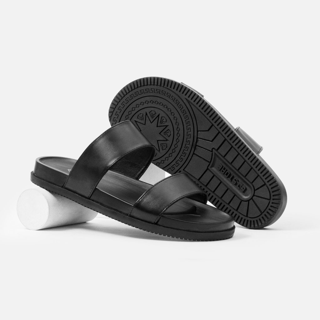 Ảnh Dép sandal G2 Dano kiểu dép quai ngang công sở Dép lê nam da bò cao cấp thời trang thích hợp đi biển 2