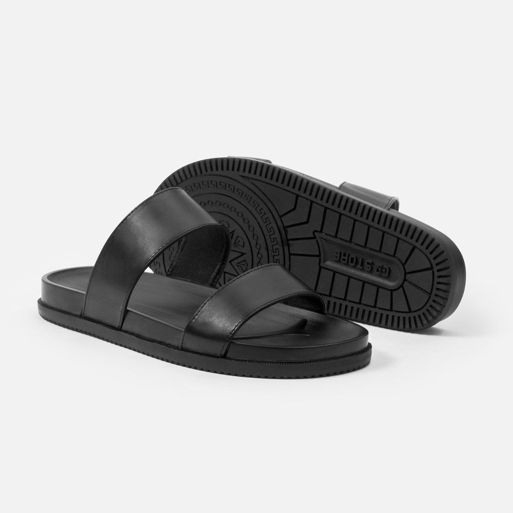 Ảnh Dép sandal G2 Dano kiểu dép quai ngang công sở Dép lê nam da bò cao cấp thời trang thích hợp đi biển 3