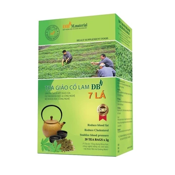 Trà Giảo Cổ Lam Đông Bắc, giúp hạ đường huyết, hạ mỡ máu, hộp 20 túi lọc