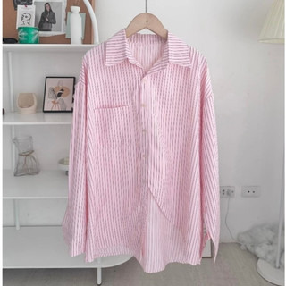 Áo sơ mi nữ tay dài caro phong cách Hàn Quốc form rộng - 247store