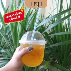 Cốc Bầu, Cốc Chữ U 360ml, 500ml, 700ml phi 95 Đựng Trà Sữa, Nước Ép, Cafe Đủ Loại Nắp - Tổng Kho Hải Hạnh