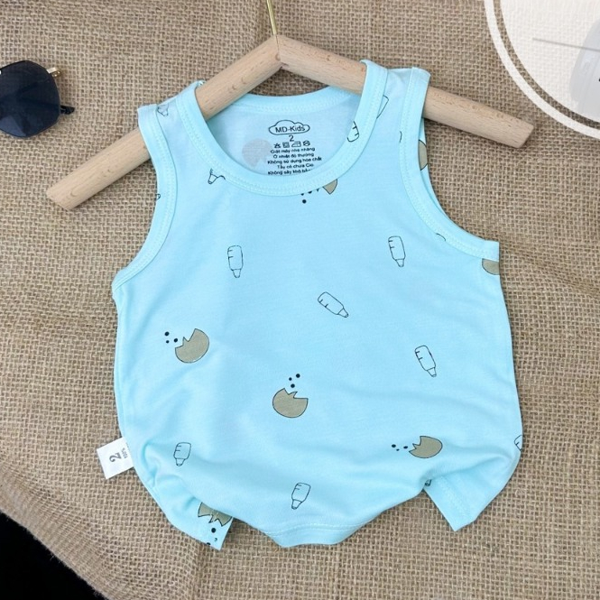 Áo BA LỖ chất thun lạnh NHIỀU MÀU họa tiết thú đáng yêu cho bé từ 4-14kg mesocshop