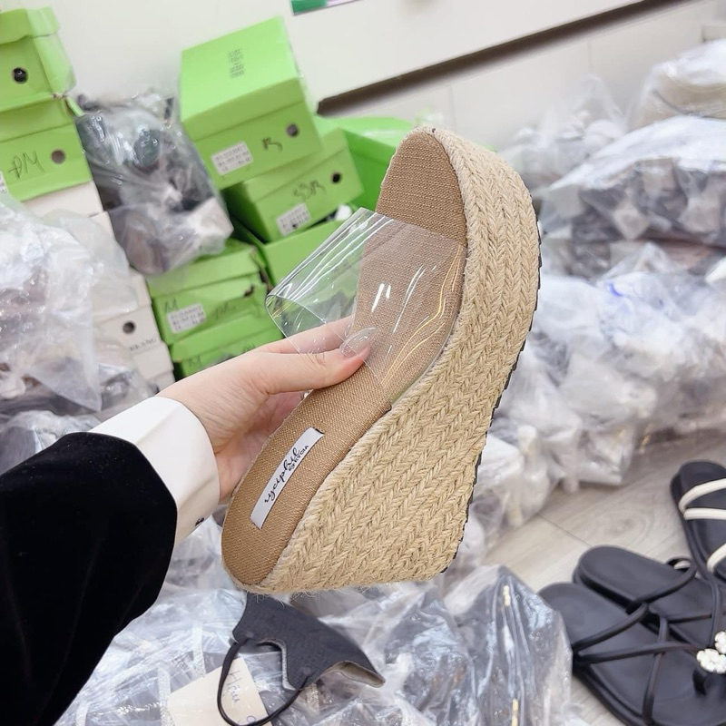 Dép xuồng cối cao 9P quai trong