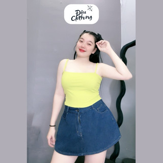 Áo Hai Dây Bigsize Nữ Dáng Áo Quây Ngắn Chất Thun Tăm Co Giãn Tốt Ôm Body Dễ Phối Đồ G118