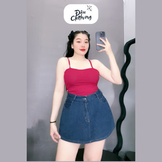 Áo Hai Dây Bigsize Nữ Dáng Áo Quây Ngắn Chất Thun Tăm Co Giãn Tốt Ôm Body Dễ Phối Đồ G118