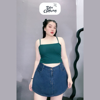 Áo Hai Dây Bigsize Nữ Dáng Áo Quây Ngắn Chất Thun Tăm Co Giãn Tốt Ôm Body Dễ Phối Đồ G118