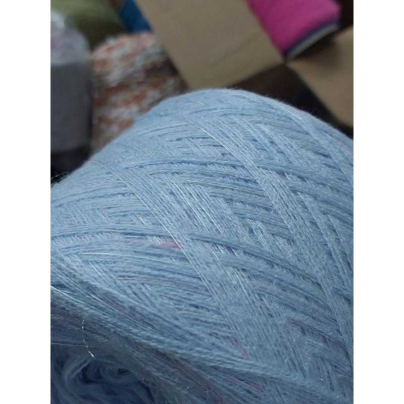 50gr len màu xanh dương mix ngũ sắc loang màu pastel nhẹ nhàng , len ...