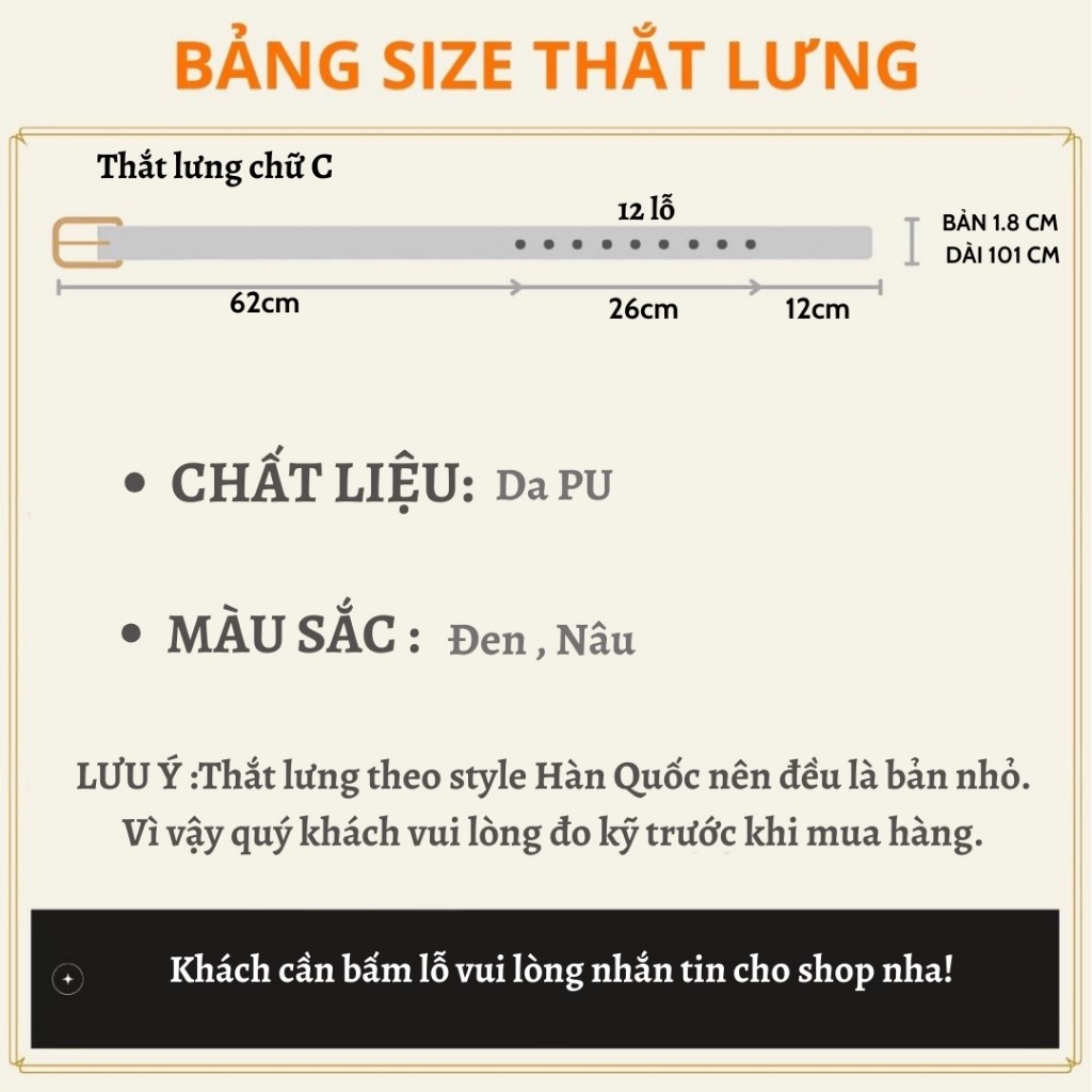 Thắt Lưng Nữ Bản Nhỏ Dây Lưng Quần Áo Nữ Mặt Vàng Chữ C Nhỏ Da Đẹp Dày Xịn Horizon Dây Nịt Bản Nhỏ Kiểu Hàn Quốc