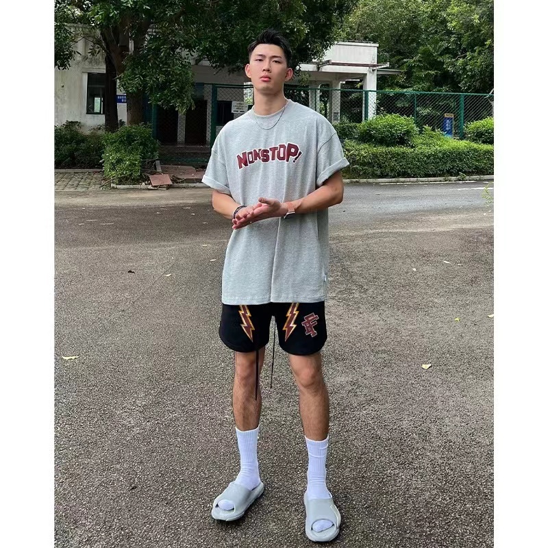 Quần Đùi Nỉ Cua Shorts REDLABEL Họa Tiết In TIA SÉT Cá Tính Cao Cấp Thun Nỉ Dày Dặn Có Túi Kết Hợp Dây Rút