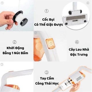 Máy Hút Bụi Cầm Tay Đa Năng Tặng Kèm Đầu Hút Nối Dài, Máy Hút Bụi Không Dây Lực Hút Cực Mạnh