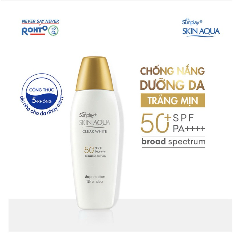 Kem chống nắng dưỡng da trắng mượt Sunplay Skin Aqua Clear White 25g/55g