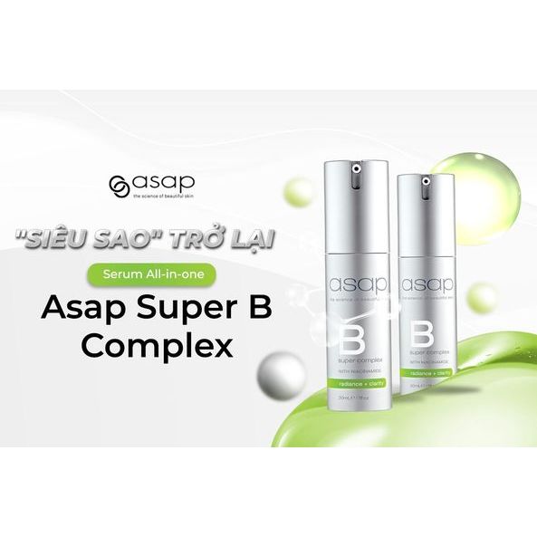 Serum Asap Super B Complex 13 Niacinamide Phục Hồi, Giảm Thâm, Chống Lão Hóa Size 5ml, 30ml