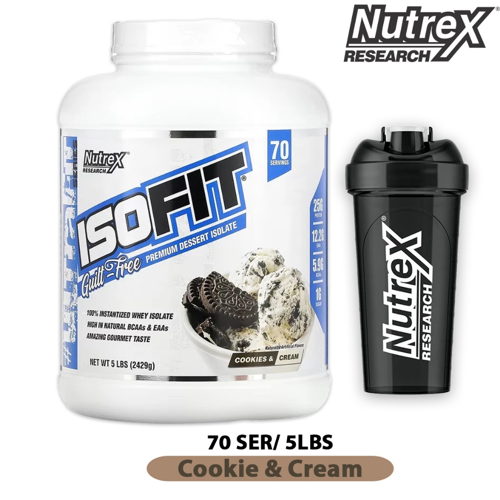 Nutrex Isofit Whey Protein Isolate 2lbs 5lbs Protein Cao Cấp Hỗ Trợ Phát Triển Cơ Bắp Không