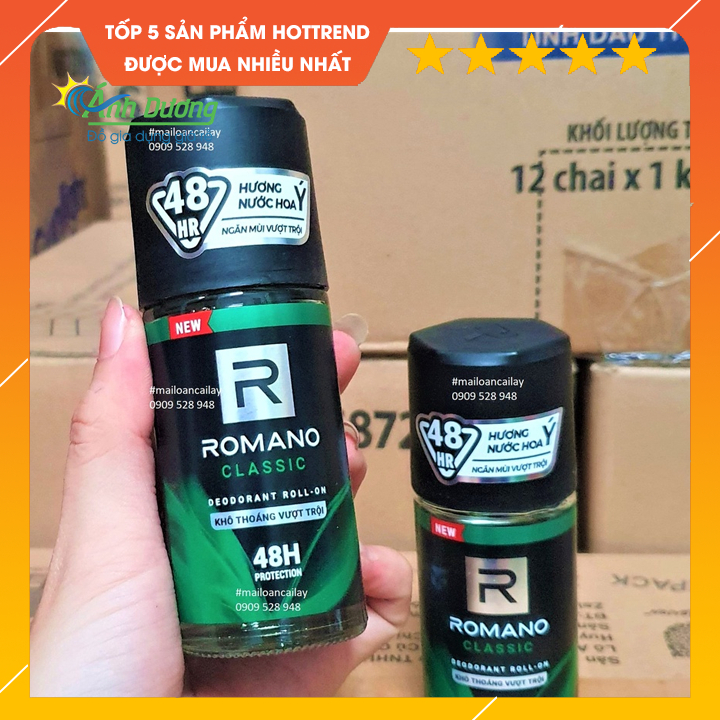 Lăn khử mùi Romano hương nước hoa Ý