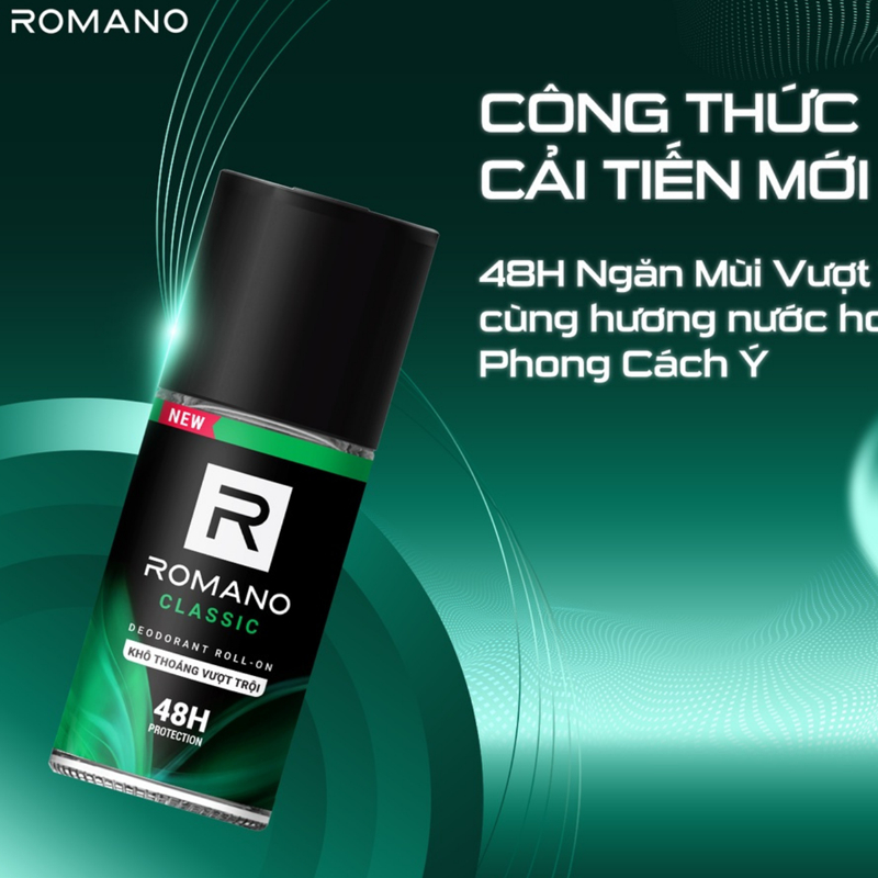Lăn khử mùi Romano hương nước hoa Ý