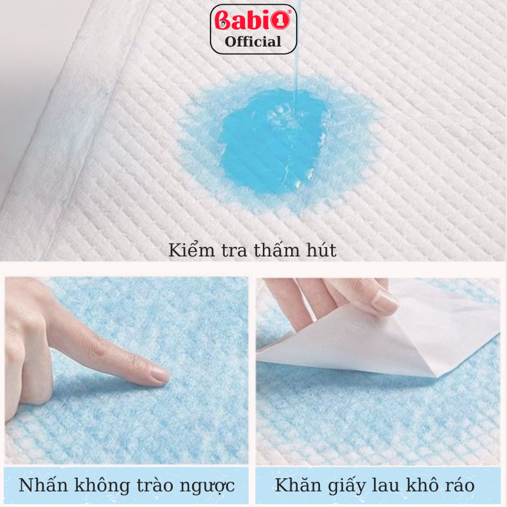Miếng Lót Phân Su Babi 1 Siêu Thấm Hút Chống Tràn Cho Bé (Gói 30 Miếng)