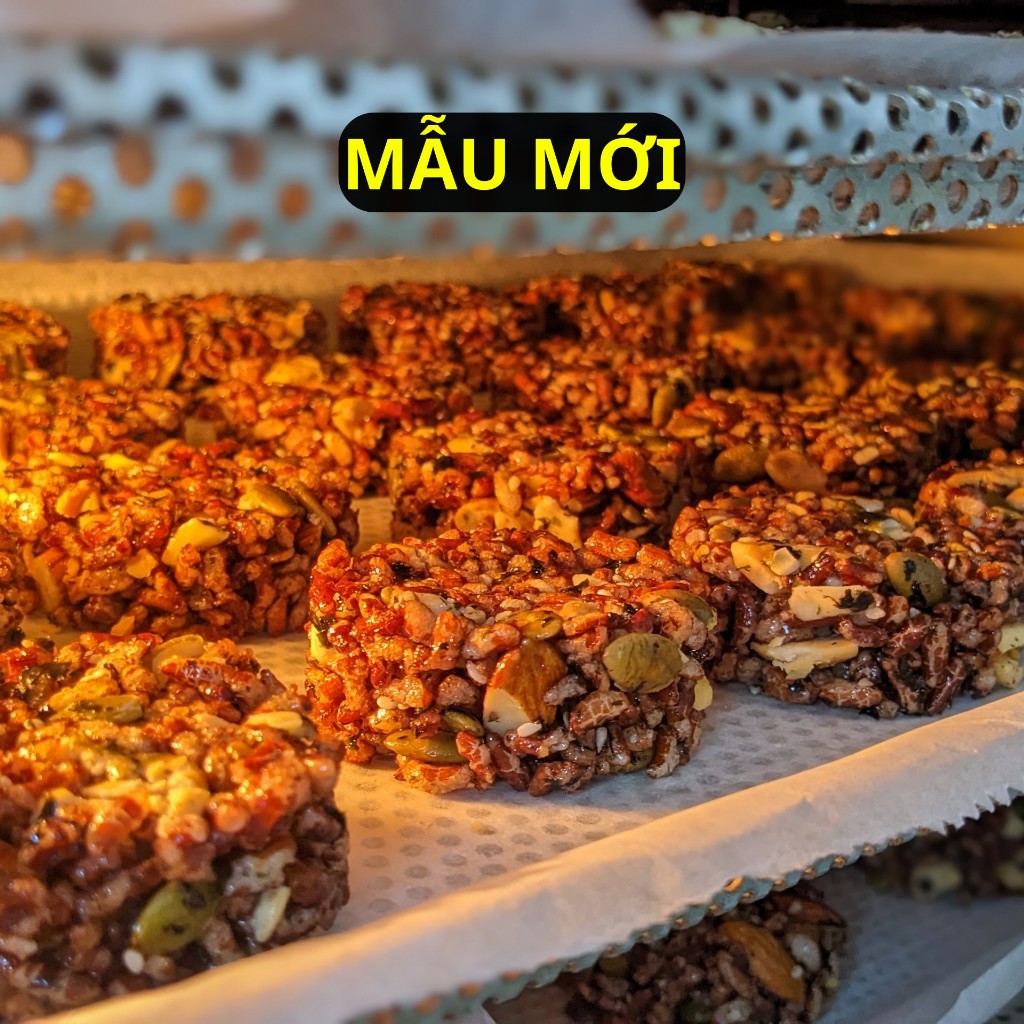 Bánh gạo lứt ăn kiêng dùng dầu dừa ép lạnh KD Shop 2 vị chà bông hoặc rong biển 12 cái/ túi Giòn thơm, đậm đà