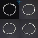 Lắc tay bạc mắt xích bản nhỏ đơn giản nhiều kiểu cách, vòng tay thời trang cao cấp cho nam LTA0000 - Trang Sức TNJ — ảnh 1