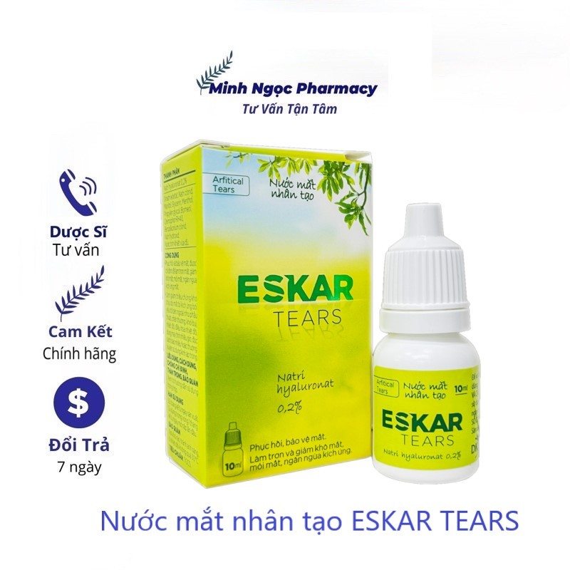 Nước mắt nhân tạo Eskar Tears - Giúp sáng mắt , phục hồi bảo vệ mắt ...