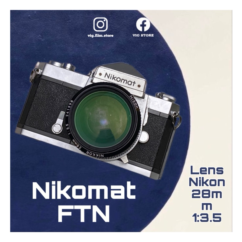 Máy ảnh film NIKOMAT FTN + LENS NIKKOR 28mm 1:3.5 | Shopee Việt Nam