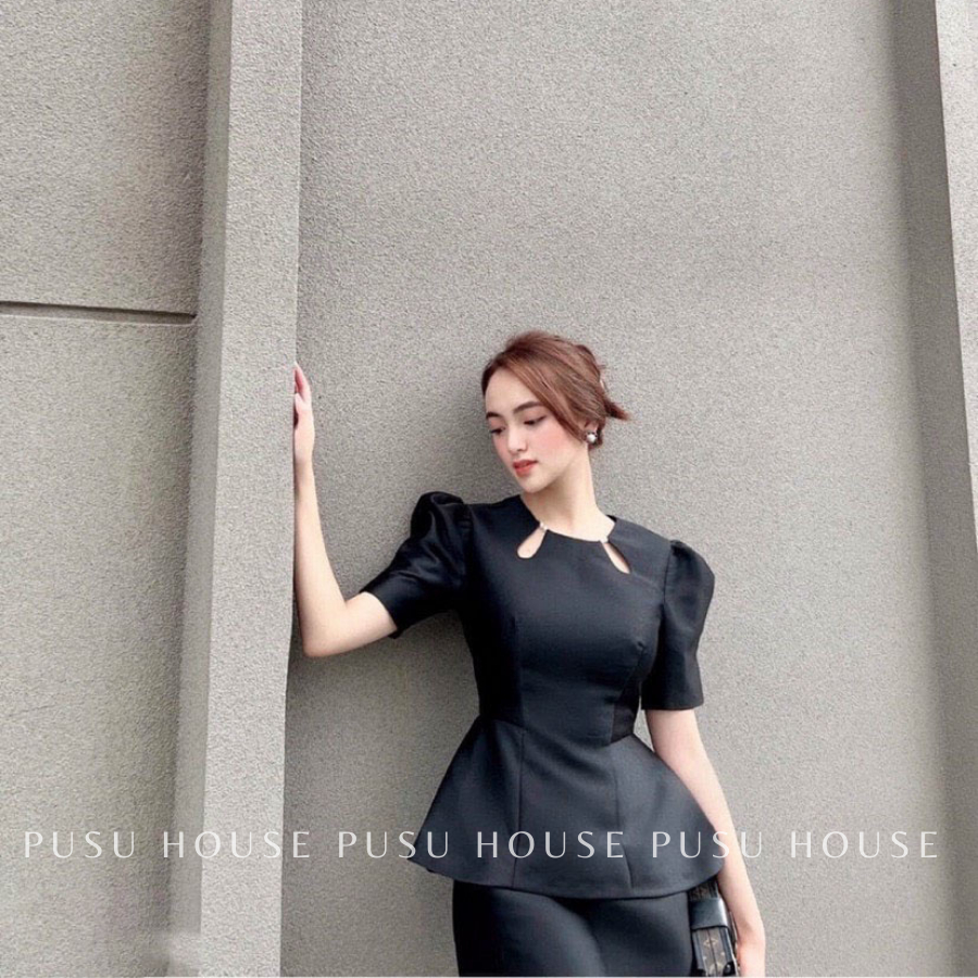 [ HÌNH CHỤP THẬT 100%]Áo peplum cổ tròn giọt nước sang trọng trẻ trung 3 màu