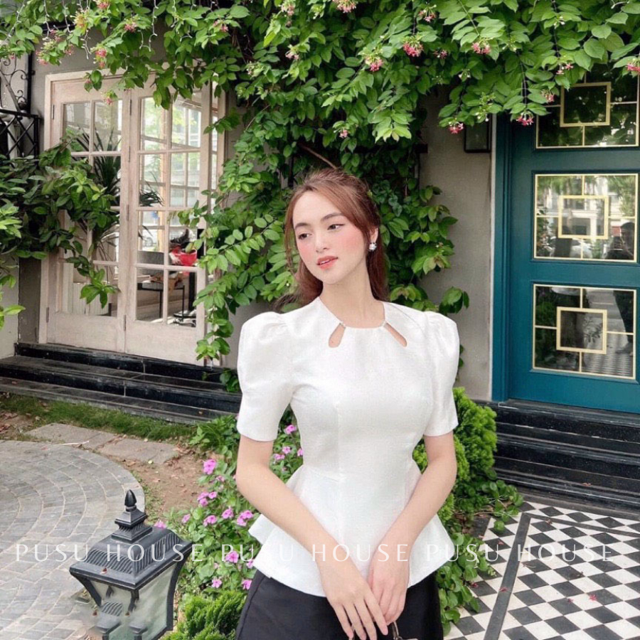 [ HÌNH CHỤP THẬT 100%]Áo peplum cổ tròn giọt nước sang trọng trẻ trung 3 màu