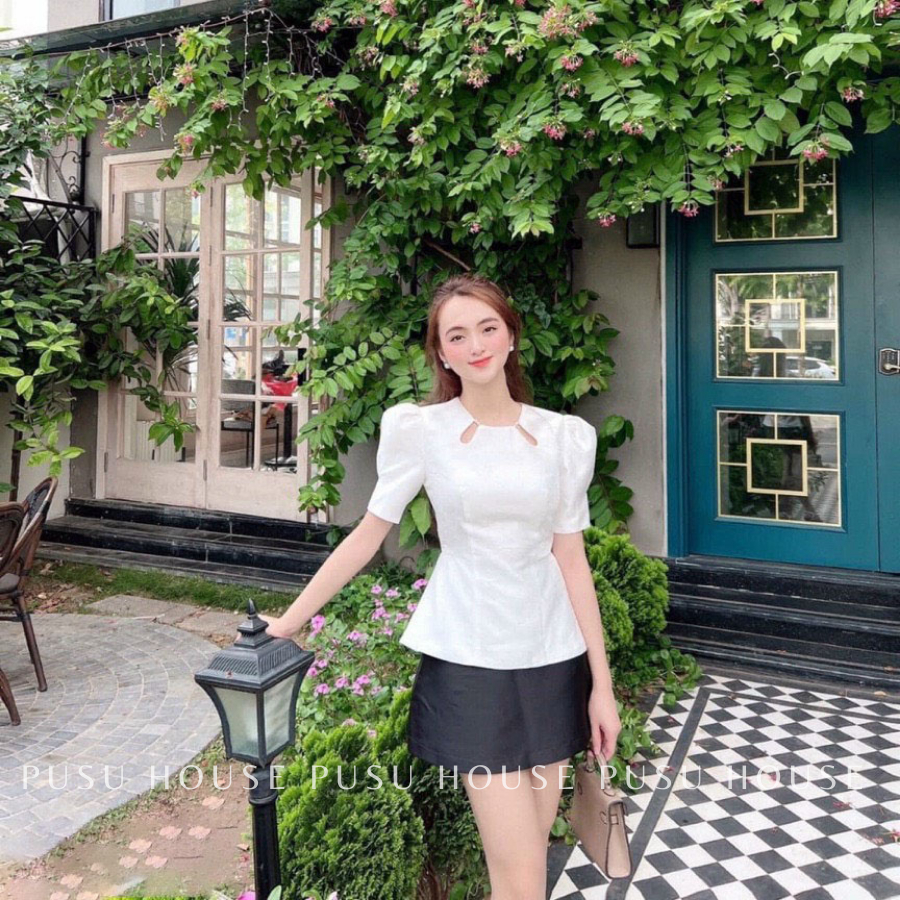 [ HÌNH CHỤP THẬT 100%]Áo peplum cổ tròn giọt nước sang trọng trẻ trung 3 màu