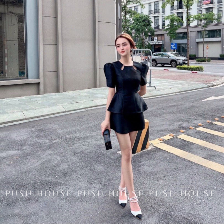 [ HÌNH CHỤP THẬT 100%]Áo peplum cổ tròn giọt nước sang trọng trẻ trung 3 màu