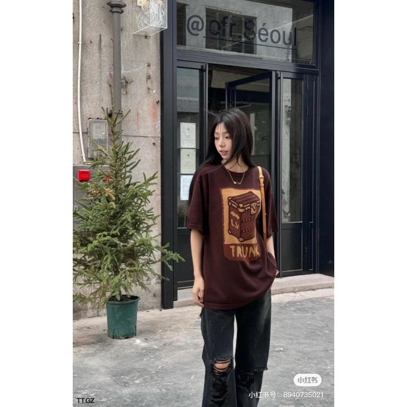 ⚡️[Hight Quality] Áo Phông Len LV Full Box - Họa Tiết Túi Hộp Trunk Dệt Kim Tinh Tế - Hàng Loại 1 Nam Nữ Full Túi Tag