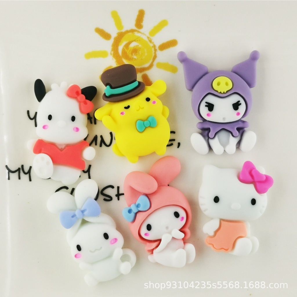 Bộ 6 Charm trang trí Sanrio: Kuromi, Melody, Cinnamoroll, Kitty ...