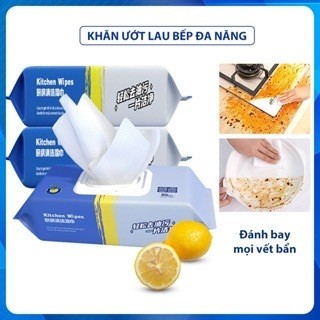 - Khăn ướt lau bếp đa năng 1 gói 80 miếng,giấy lau bếp kiểu mới