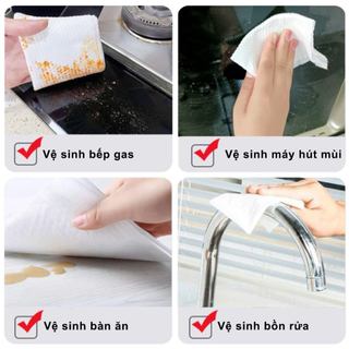 - Khăn ướt lau bếp đa năng 1 gói 80 miếng,giấy lau bếp kiểu mới