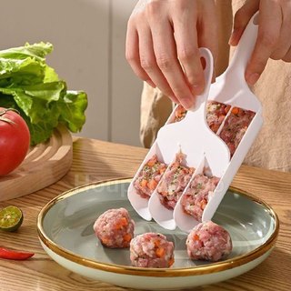 Dụng cụ làm thịt mọc viên, khuôn làm mọc cá viên tiện lợi 3 ngăn