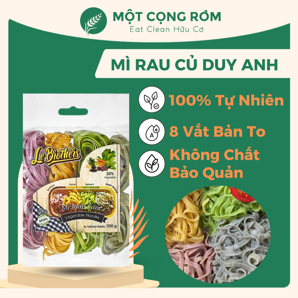 Mì Tươi Rau Củ Duy Anh 200gr, Mì Rau Củ Organic - Nguyên Liệu Tự Nhiên ...
