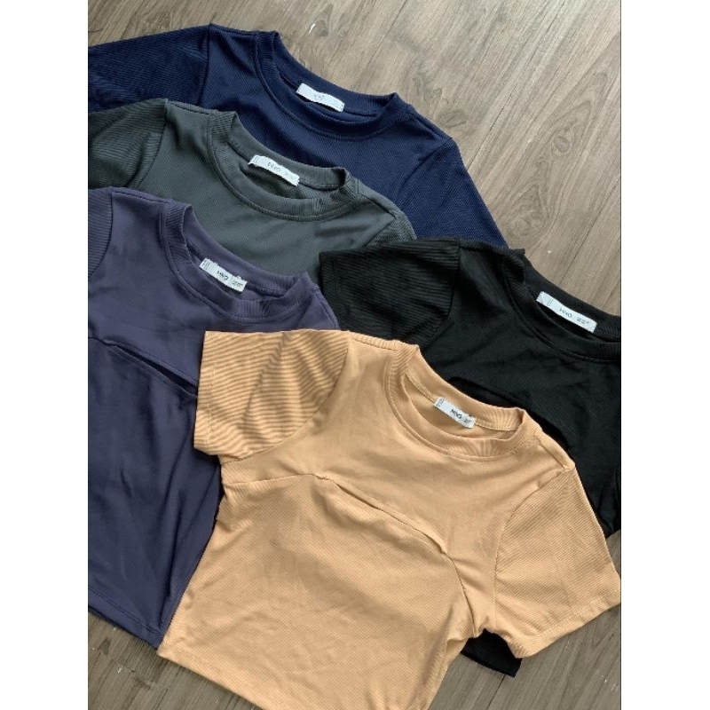(Sale) Áo thun tăm croptop khoét ngực MngO - dư xịn