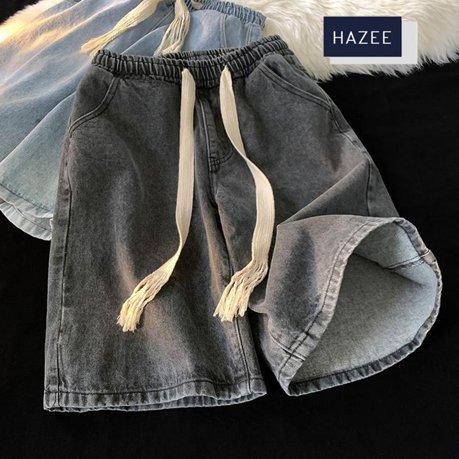 Quần jean Nam ngắn bigsize HAZEE vải co giãn lưng chun, quần nam boy phố Full size: M/L/XL/2XL/3XL (tới 90kg)
