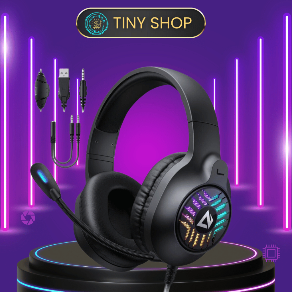 Tai Nghe Headphone Gaming Chụp Tai Có Mic VSP GH-X1 Led RGB Tai Nghe ...