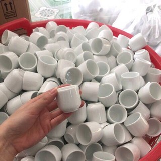 [Thanh lý] Combo 20 chén uống rượu men trắng Bát Tràng giá sỉ
