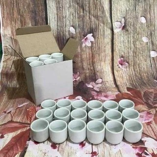 [Thanh lý] Combo 20 chén uống rượu men trắng Bát Tràng giá sỉ