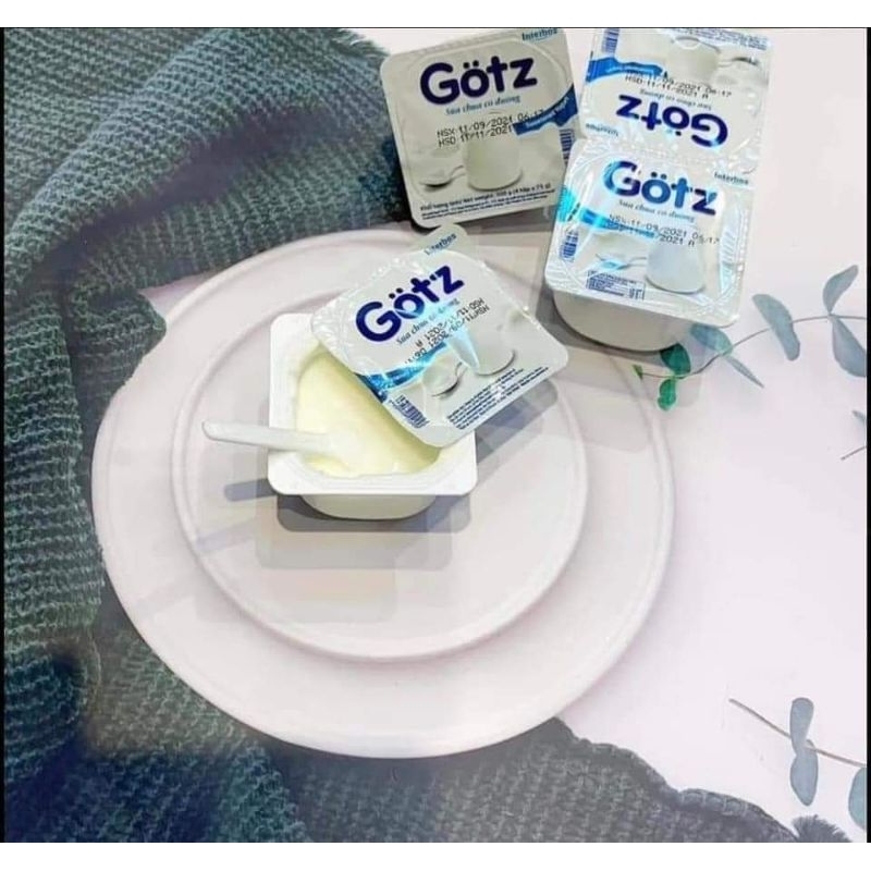 Sữa chua Gotz được làm từ men sữa chua đặc trưng (thùng 48 hộp)