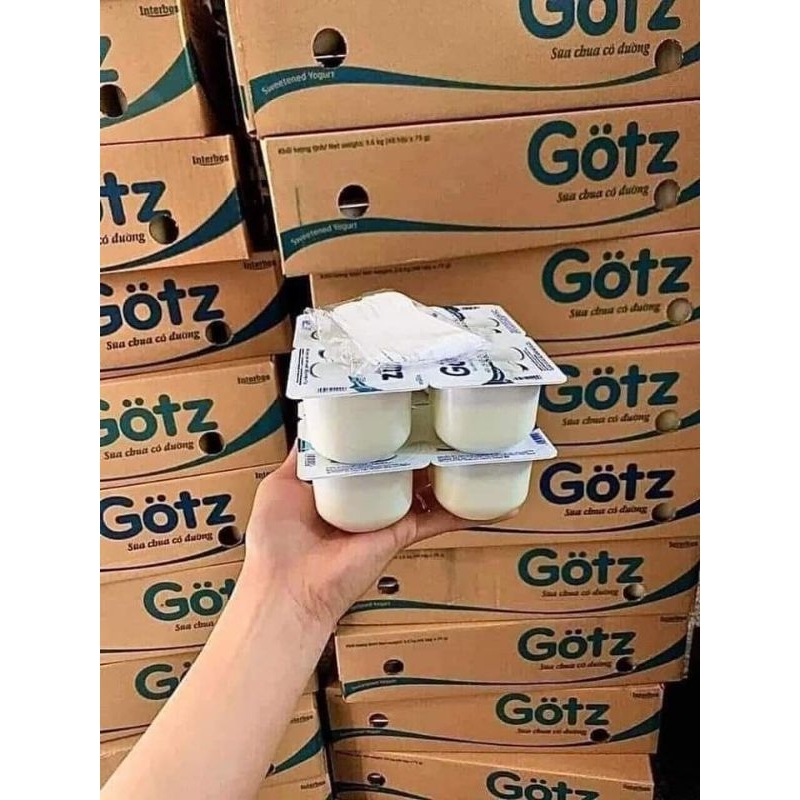Sữa chua Gotz được làm từ men sữa chua đặc trưng (thùng 48 hộp)