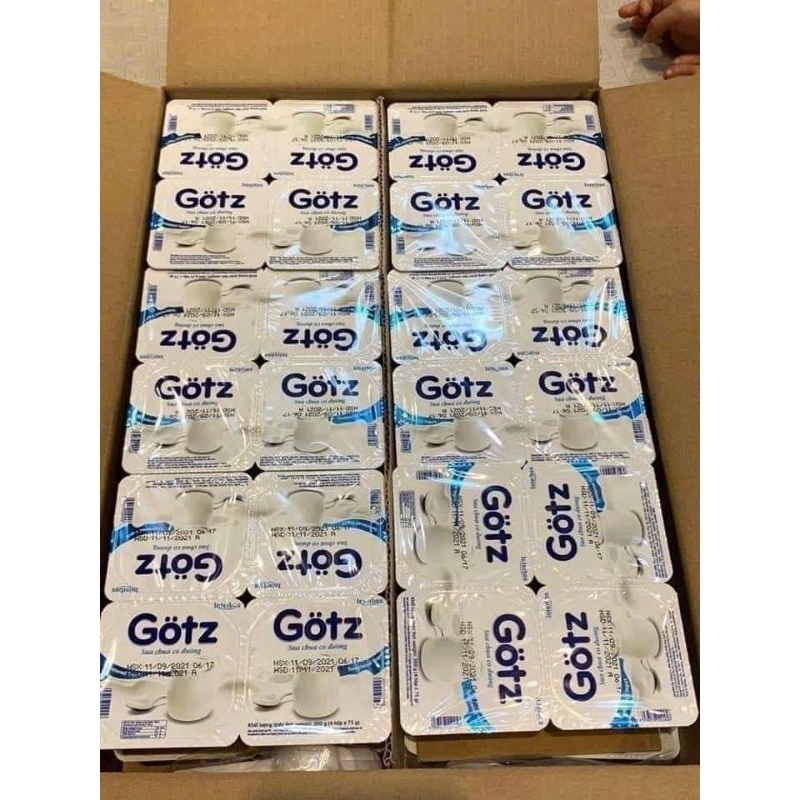 Sữa chua Gotz được làm từ men sữa chua đặc trưng (thùng 48 hộp)