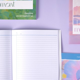 Vở Kẻ Ngang Có Chấm 80/120 Trang, Tập Học Sinh B5 Bìa The Moment Cán Vân Cán Mờ Chống Nước Vở Viết 0204 / 0203