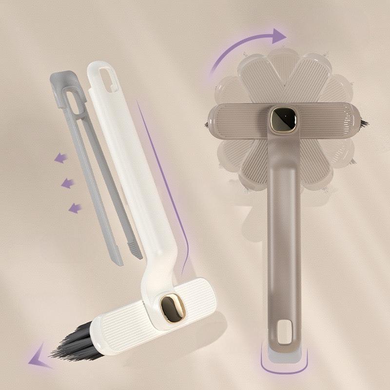 Bàn Chải Cọ Rửa Nhà Tắm Xoay 360 Độ, Chổi Vệ Sinh Góc Tường, Khe Cửa Đa Năng ( tặng móc treo)
