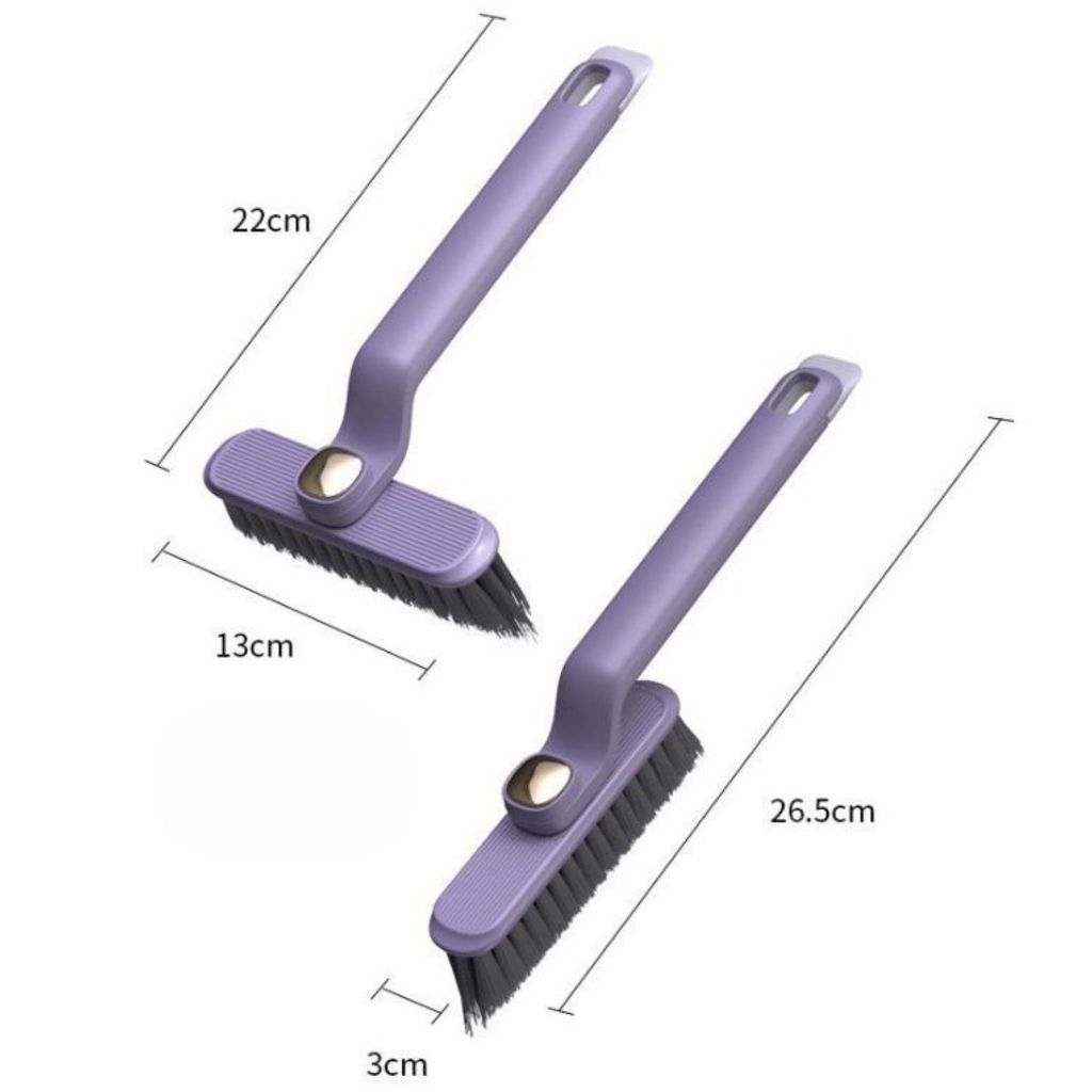 Bàn Chải Xoay 360 Độ Vệ Sinh Nhà Tắm, Chổi Cọ Rửa Nhà Vệ Sinh, Góc Tường, Khe Cửa (Tặng Kẹp Rác)