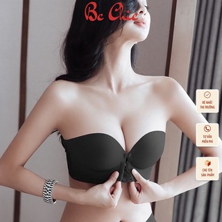 Áo ngực nữ A 946, áo lót không dây cài trước đệm dày 5cm siêu nâng ngực bản to che mỡ thừa kèm dây vai BC_CHIC LINGERIE