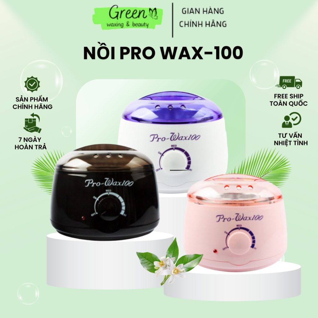 Nồi Nấu Sáp Wax Lông Pro 100 Cao Cấp GREEN WAXING , chuyên dụng đun sáp ...