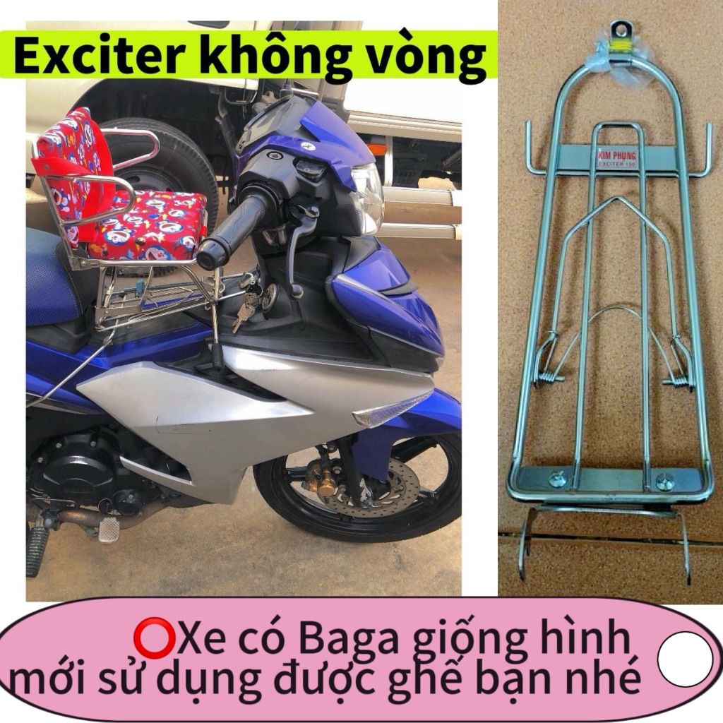 [ SỐ GẬP ] GHẾ NGỒI XE MÁY CHO BÉ KHUNG SẮT GẬP GỌN CÓ VÒNG BẢO VỆ