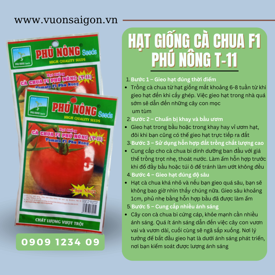 Hạt giống cà chua F1 PHÚ NÔNG T-11 3