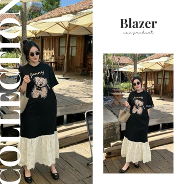 Đầm bầu thiết kế , váy bầu maxi đuôi cá gấu Funny đuôi ren Xinh suất sắc bầu bí bon chen đầm bầu Elly